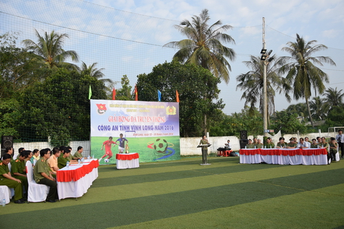 Khai mạc giải bóng đá truyền thống công an tỉnh năm 2016